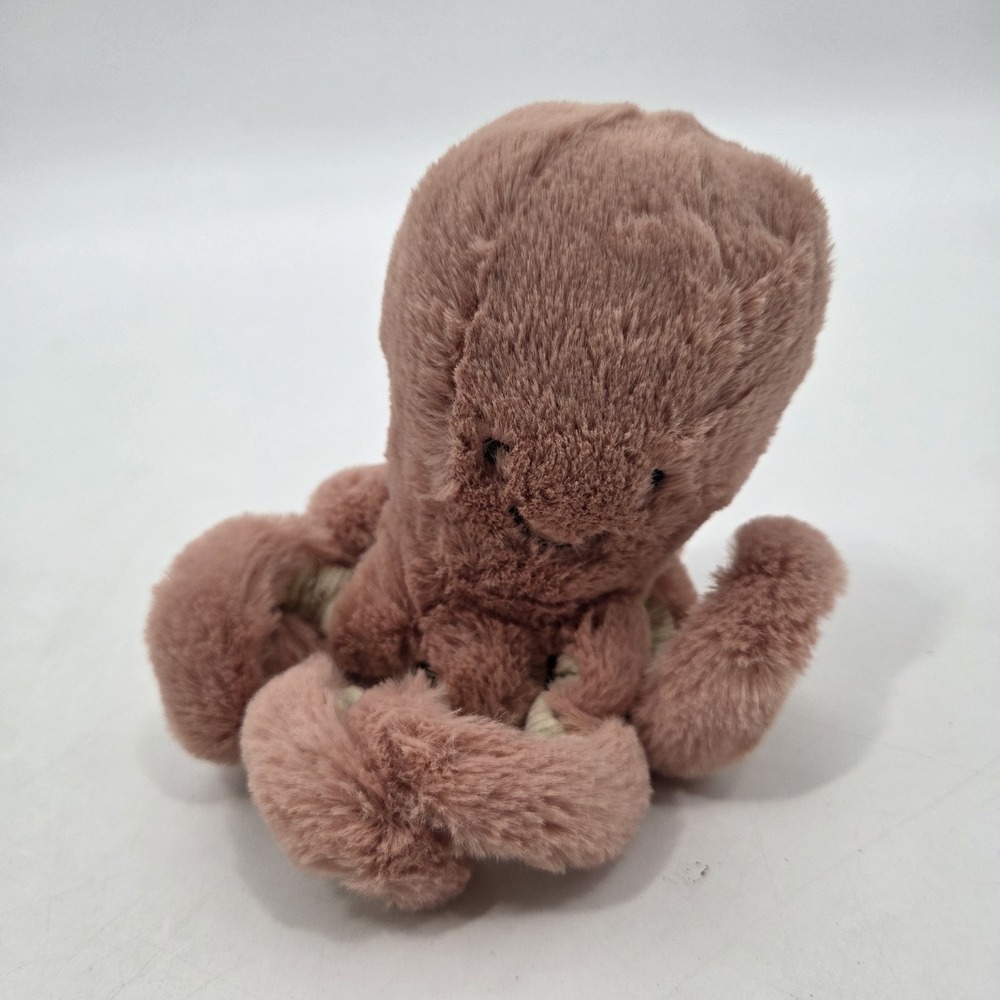 Jellycat Odell Plush 5" Octopus Dusty Pink Stuffed Animal Baby Soft Retired Toy
